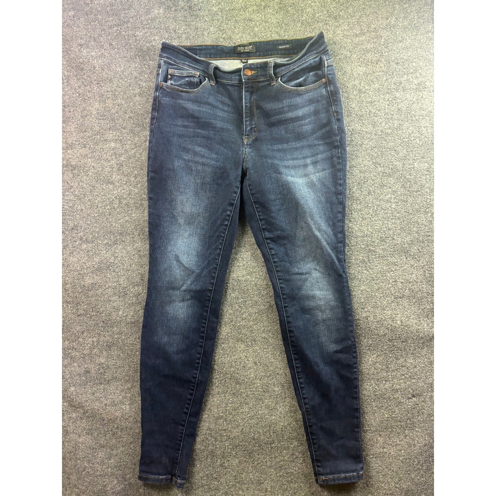 Judy Blue Skinny Jeans Womens 14W Dark Blue High Rise Stretch JB82152DK-PL